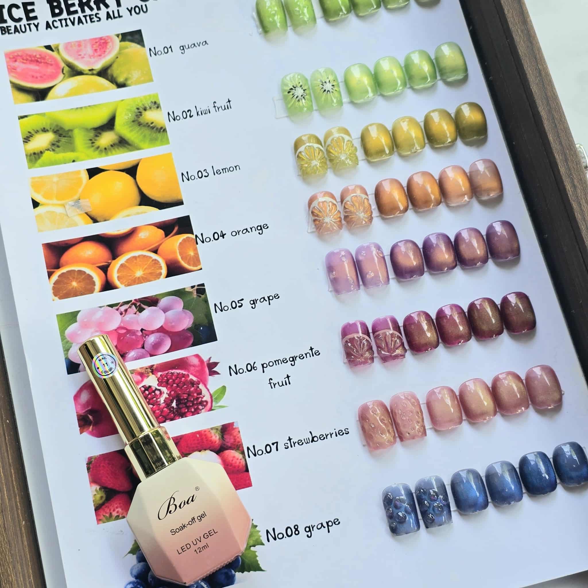 สีเจลทาเล็บ เจลBERRY Cat Eye สีแคทอายผลไม้ 12ml