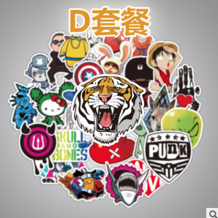 สติ๊กเกอร์ (set 100 ชิ้น) ติด ตกแต่ง กระเป๋า โน๊ตบุ๊ค ของใช้จิปาถะ