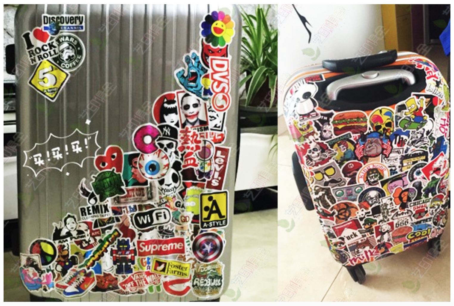 สติ๊กเกอร์ (set 100 ชิ้น) ติด ตกแต่ง กระเป๋า โน๊ตบุ๊ค ของใช้จิปาถะ