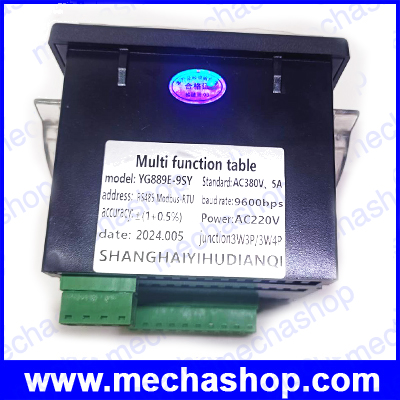 มิเตอร์วัดหน่วยไฟฟ้า มิเตอร์วัดกำลังไฟฟ้า เพาเวอร์มิเตอร์ RS485 3-Phase Power Energy Meter 4-digit Electric Current Voltage VA Hz kWh YG889-9SY
