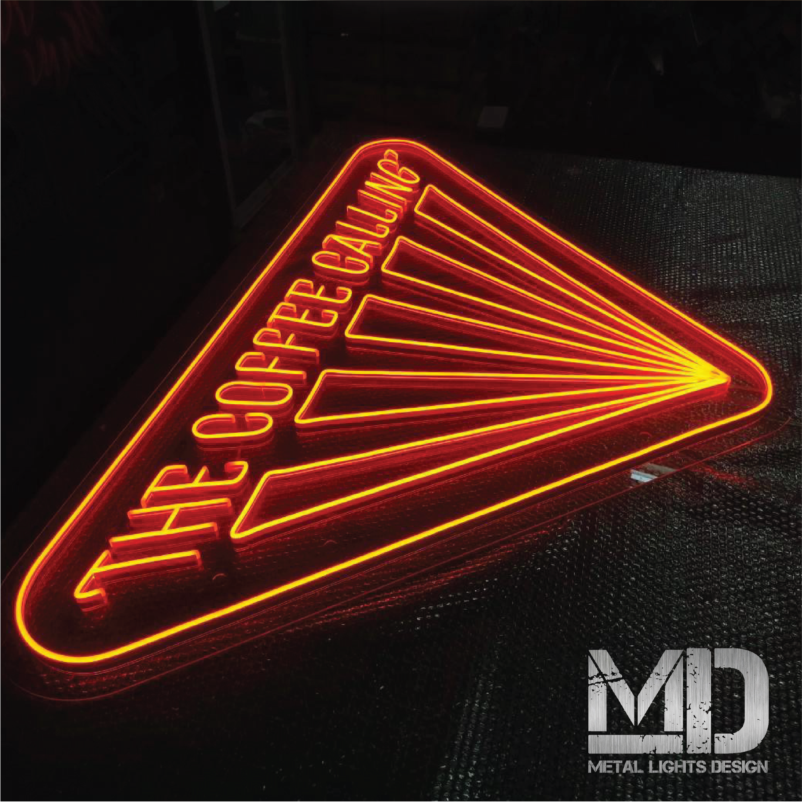 ป้ายไฟนีออนเฟล็กซ์ The Coffee Calling