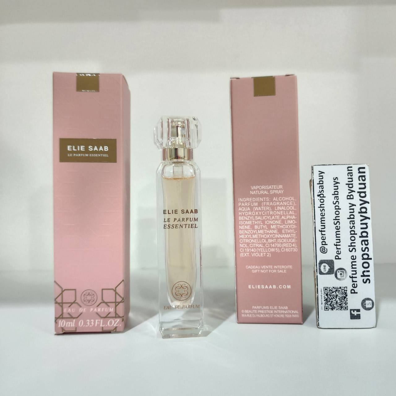 น้ำหอมจิ๋วมินิ Elie Saab Le Parfum Essentiel Eau De Parfum 10ml แบบสเปรย์พร้อมกล่อง ( Mini Perfume น้ำหอมขนาดพกพา) น้ำหอมจิ๋วมินิแบบทดลองแบบสเปรย์ พกพาก็สะดวกใช้ฉีดตามจุดชีพจร