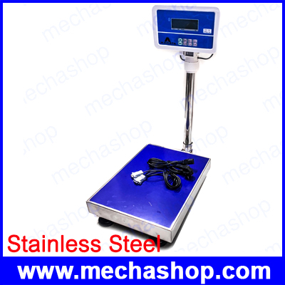 เครื่องชั่งดิจิตอลแบบตั้งพื้น MACATA Stainless Steel TZ Series platform weighing scale 60kg/2g, 100kg/5g, 150kg/10g, 300kg/20g โครงสร้างสแตนเลสกันสนิม มี RS232 เชื่อมต่อคอมพิวเตอร์ได้