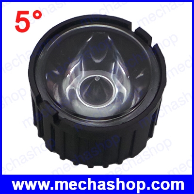 เลนส์ LED lens 5 degree พร้อม Holder สีดำ สำหรับ 1W 3W 5W High Power LED Lamp Light