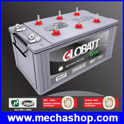 Globatt INVA แบตเตอรี่สำหรับเก็บพลังงานแสงอาทิตย์ ชนิด Deep Cycle เกรดระดับพรีเมี่ยม จ่ายกระแสไฟ (CCA) ได้สูงกว่าแบตเตอรี่ทั่วไป Globatt INVA 80AH