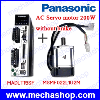 เอซีเซอร์โวมอเตอร์ Panasonic MSMF022L1U2M plus MADLT15SF 200W MINAS A6 Servo motor and driver kit