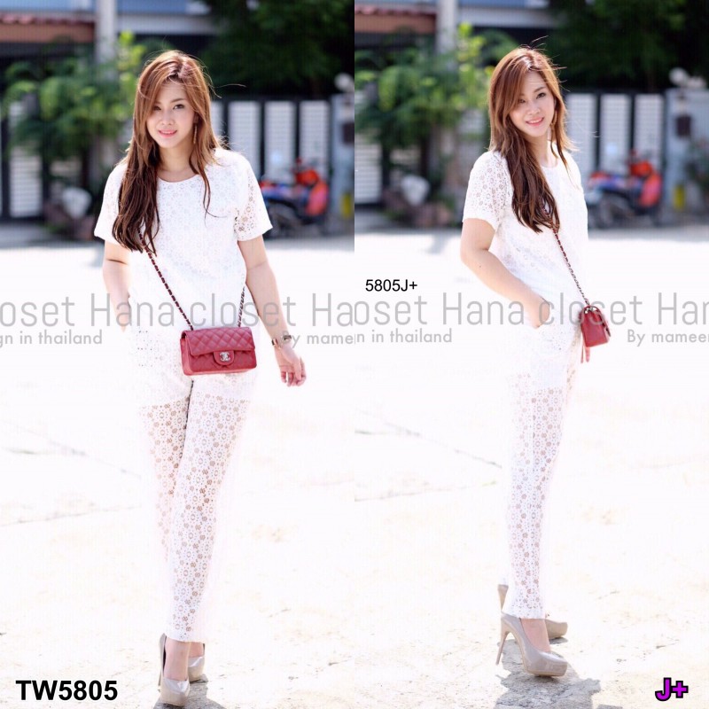 Set #สาวอวบ ลูกไม้ TW5805
