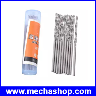 10PCS ดอกสว่าน ดอกเจาะ 1.3mm Micro HSS Straight Shank Twist Drill Bits Set Kit Electrical