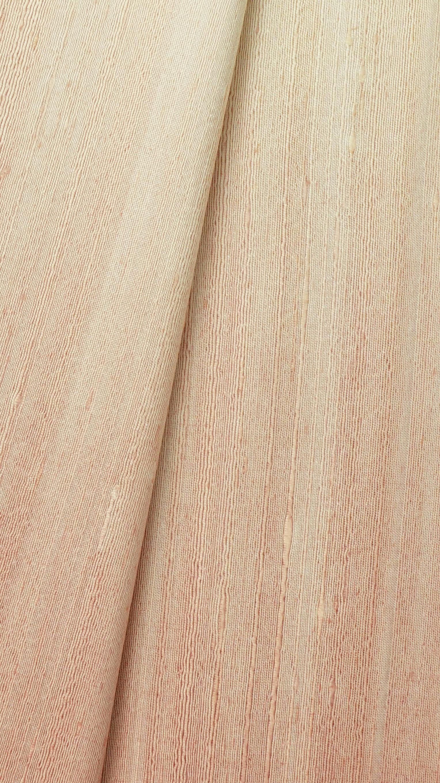 ผ้าไหมย้อมสไลด์สี ไหมบ้านทอมือ 2ตะกอ สีครีมเหลือง-สีน้ำตาลแดง เลือกขนาด รหัส BT-TT-022468521