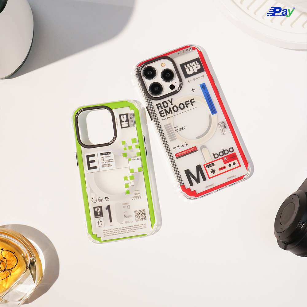 เคสโทรศัพท์ iPhone EMO OFF Pixel+Series เคสชาร์จไร้สาย สำหรับ 14ProMax/14Pro