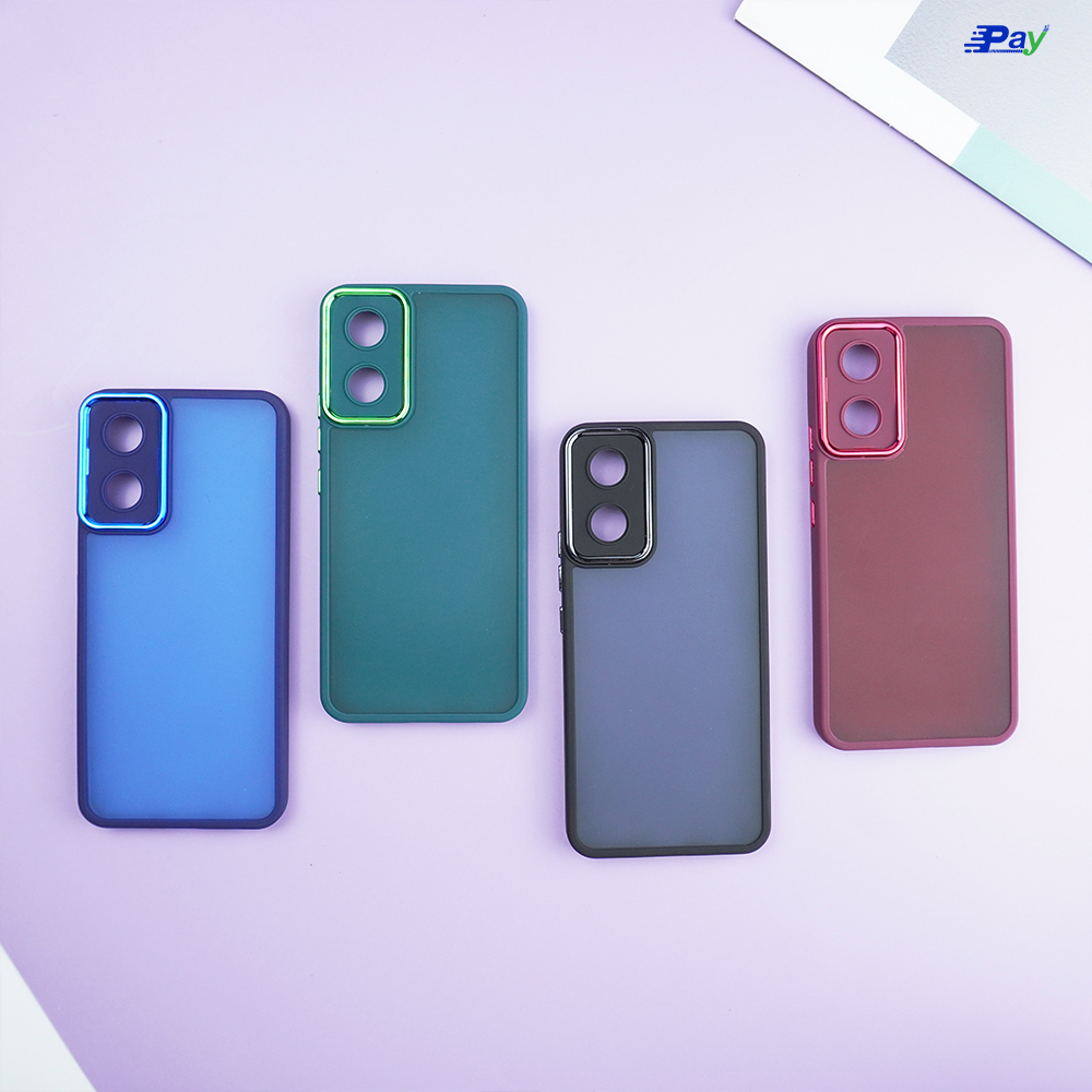 เคสโทรศัพท์ Samsung Vivo เคสหลังขุ่น ขอบสี ขอบนิ่มหลังแข็ง กันกระแทก สำหรับVivo Y02s/V25 และ Samsung A04s