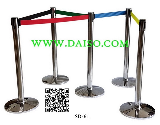 เสากั้นทางเดิน เสากั้นบริเขต เสากั้นแบบสายม้วนเก็บในตัว_SD-61