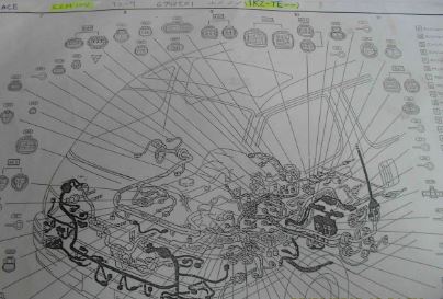คู่มือซ่อมรถยนต์ วงจรไฟฟ้า Wiring Diagram 1KZ-TE TOYOTA Hi-ACE