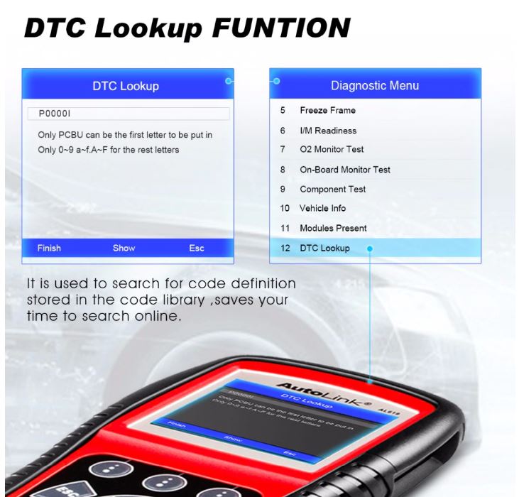 Autel Autolink AL619 ABS/SRS + CAN OBD2 Scan Tool Update Online Autel AL619 OBDII Scanner Auto Code Reader Scanner Automotive