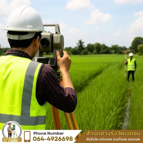 จัดทำรูปแผนที่แสดงแนวเขตที่ดิน