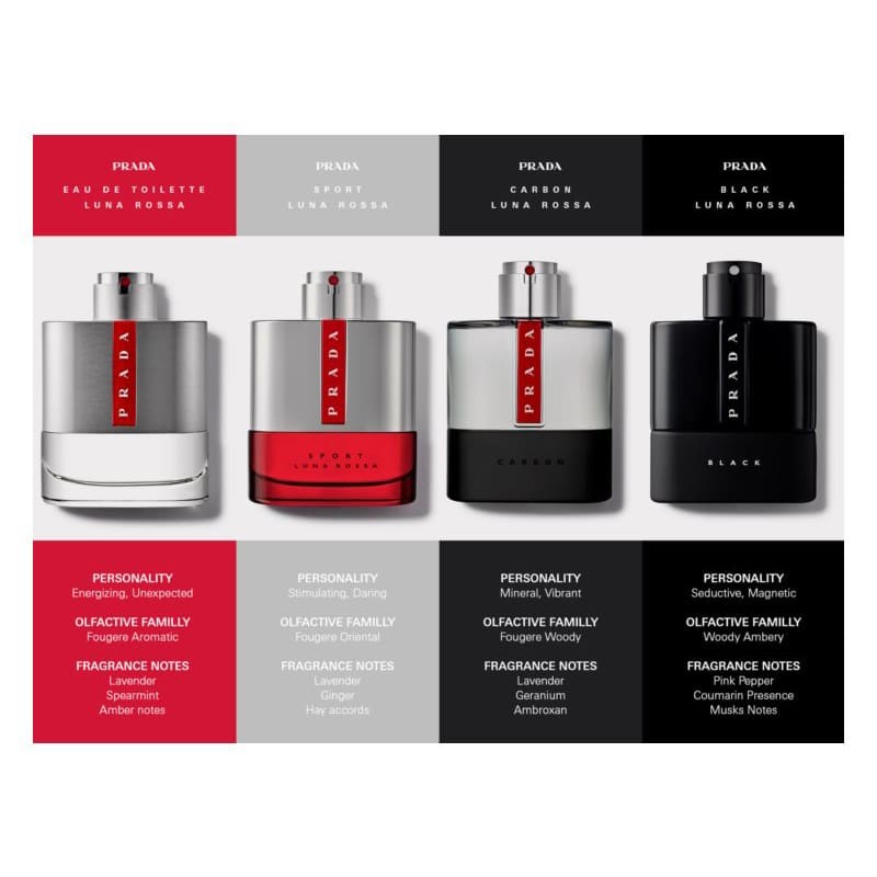 น้ำหอมแท้ Prada Luna Rossa Carbon 100ml กล่องซีล