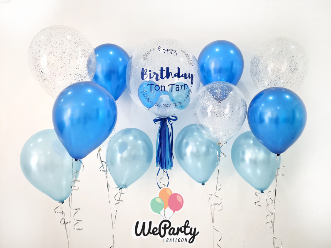 ลูกโป่งวันเกิด Happy Birthday Set (with Helium)(ติดข้อความได้ไม่เกิน2บรรทัด)(13pcs)(สนใจสั่งซื้อผ่าน Line: @weparty)