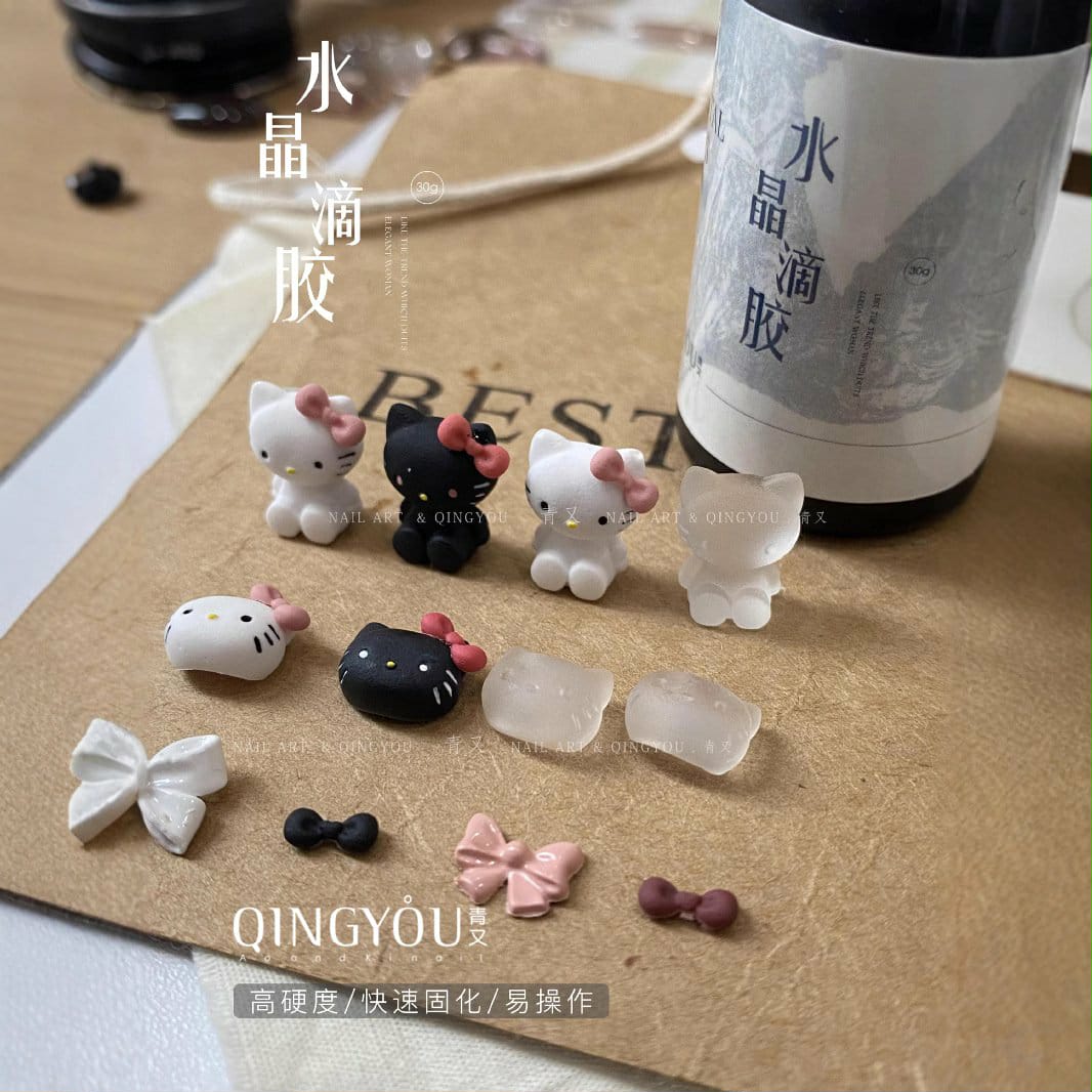 เจลแม่พิมพ์ซิลิโคน หัวเข็ม (Crystal Resin) สูตรแห้งไว เจลเรซิ่น เจลบล็อคซิลิโคน ใช้ทำอะไหล่แต่งเล็บ