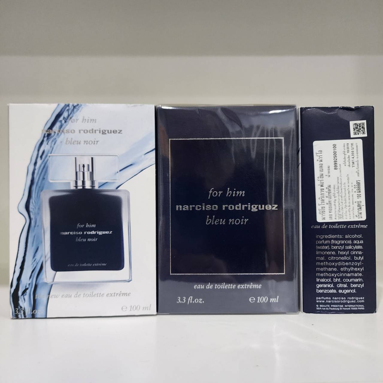 น้ำหอมแท้ Narciso Rodriguez Bleu Noir For Him Eau De Toilette Extreme 100ml กล่องซีลป้ายไทย (ผลิต10/2019 )
