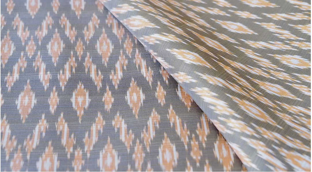 ซิ่น ผ้าไหมมัดหมี่ ไหมบ้าน ขนาด 1x2หลา พื้นสีเขียว รหัส CISP-CT-0613681