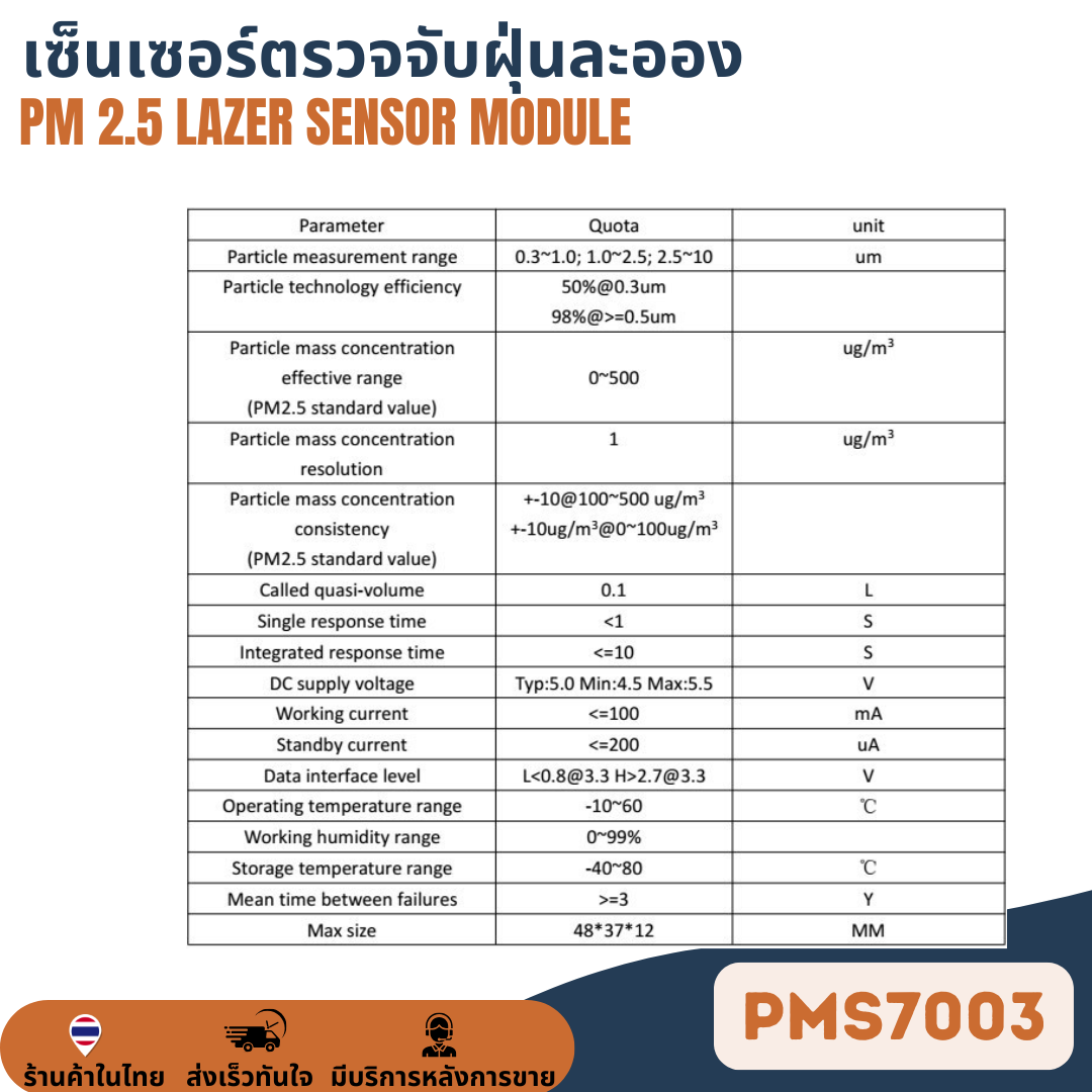 เซ็นเซอร์ตรวจจับฝุ่นละออง Laser PM2.5 Air Particle Dust Sensor module