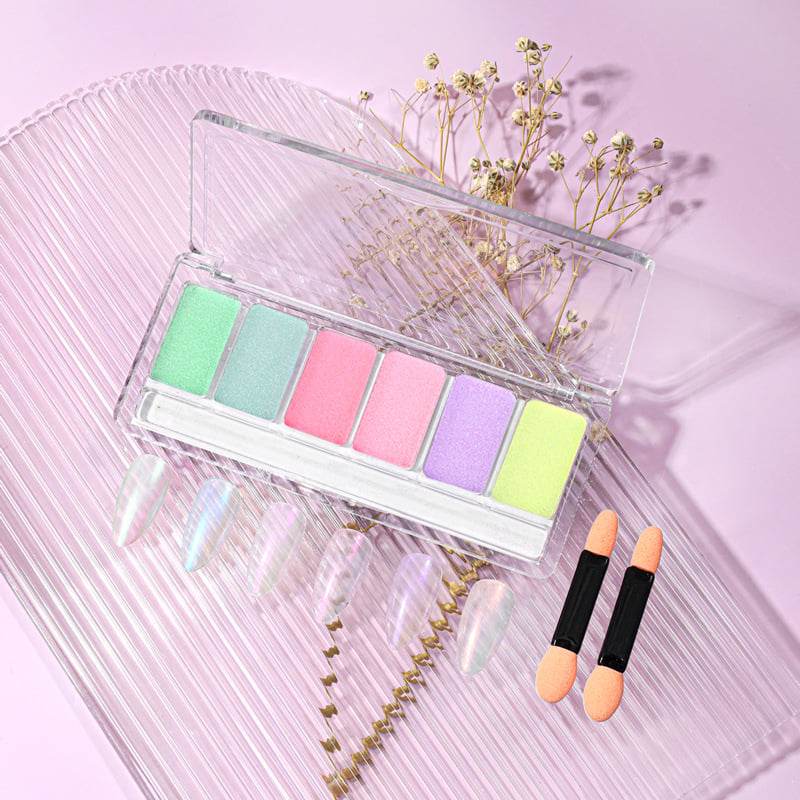 ผงขัดเล็บ ผงออโรร่า Magic Powder ผงขัดเงาเล็บ ผงกระจกอัดแข็ง