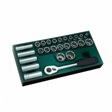 SATA 09915 ชุดถาดลูกบล็อกลม 1/2 นิ้ว 26 ชิ้น ซาต้า