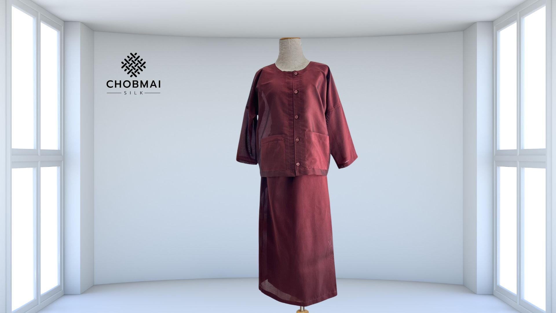 สั่งตัด (ไม่รวมผ้า) ชุดปฏิบัติธรรม ชุดแม่ชี เซ็ท4ชิ้น CUT-ST03026701