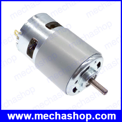 ดีซีมอเตอร์ความเร็วสูง DC Motor 12V, 24V double Ball Bearing 3000, 4500, 6000, 10000, 15000 RPM RS775 Large Torque Low Noise