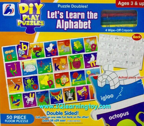 Jigsaw-ABC Jumbo จิ๊กซอว์พยัญชนะภาษาอังกฤษA-Z พร้อมคำศัพท์และรูปภาพ ช่วยให้จำศัพท์ได้ง่าย ฝึกสมาธิ กล้ามเนื้อมือและสายตา ฝึกการคิดงเป็นระบบ จัดส่งฟรี
