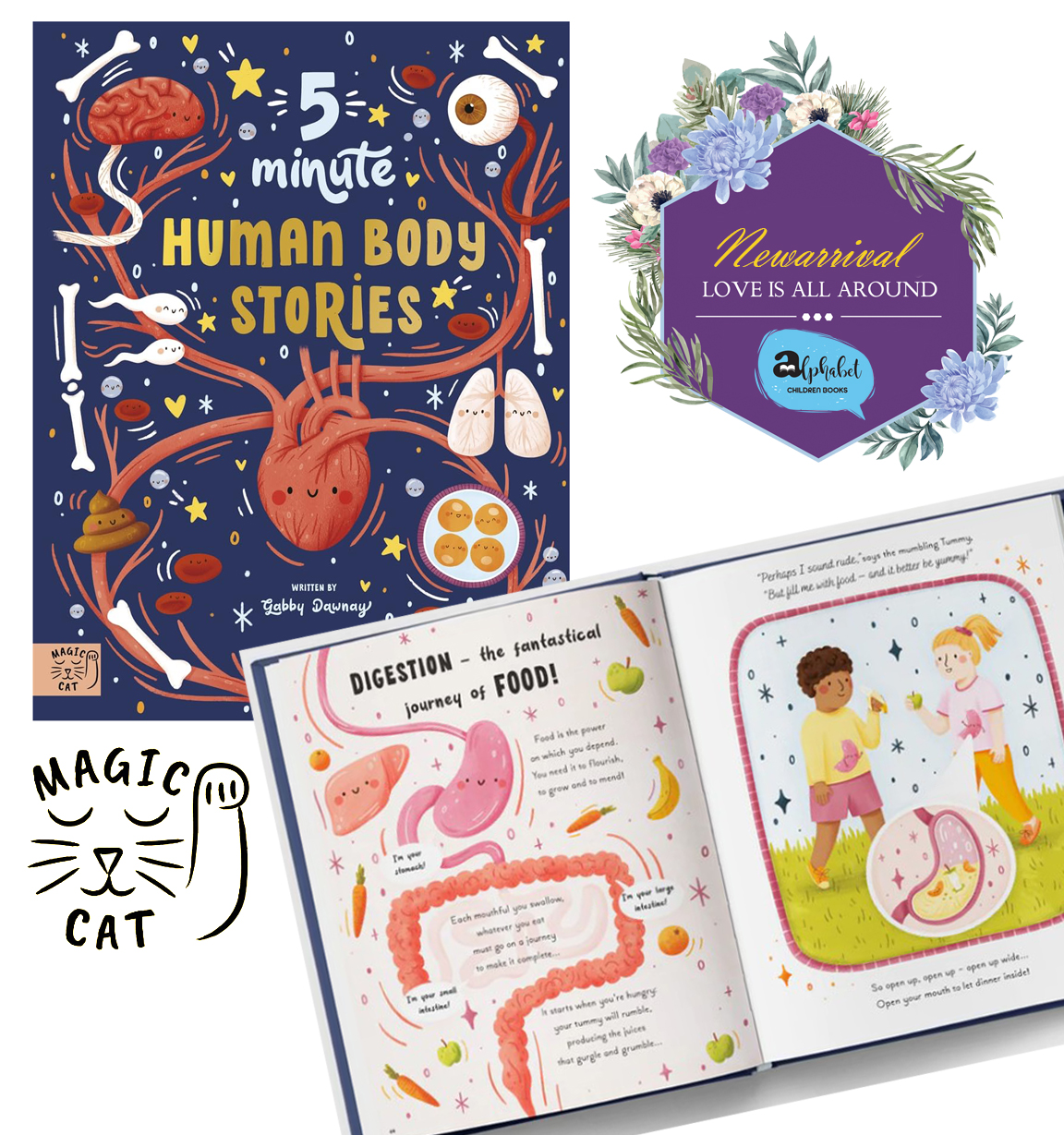 [หนังสือ เด็ก]5 Minute Human Body Stories: Science to read out loud! Magic Cat #ของแท้ #พร้อมส่ง ปกแข็ง #Body
