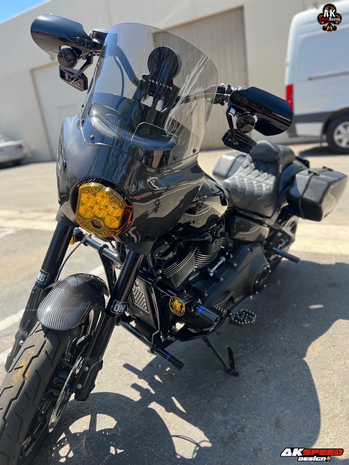saddle bags softail carbon