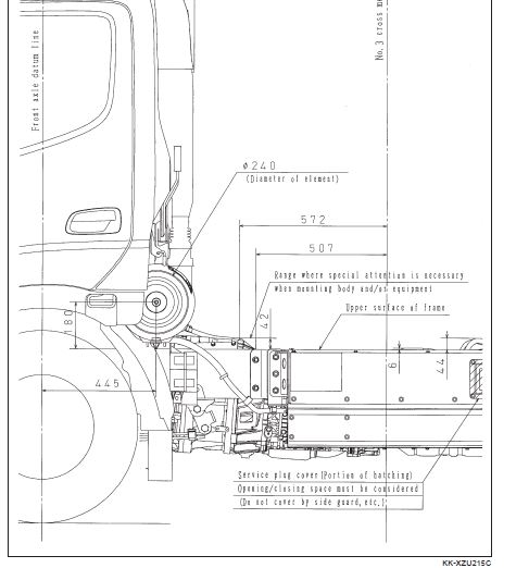 HINO 3414 XZU307L-HKMLB3 BODY MOUNTING MANUAL Wiring BODY N04C-TR/TS/TT, N04C-TP/TW, N04C-TU/TV ENGINE TYPE CODE N04C-TN/TU (N04C-H1) W W04D, W04D-TM, W04D-TN