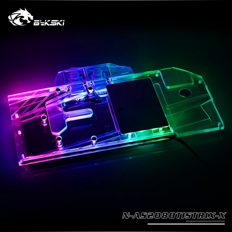 Bykski ASUS ROG STRIX GTX2080Ti 011G GAMING Full Coverage GPU Water Block w/ Backplate (FR-N-AS2080TISTRIX-X)
