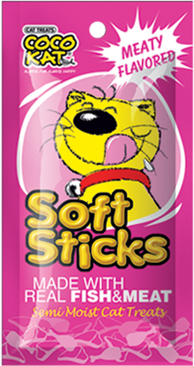 ขนมแมว CocoKat ซอท์ฟสติ๊ก รสเนื้อ ขนาด 50 กรัม