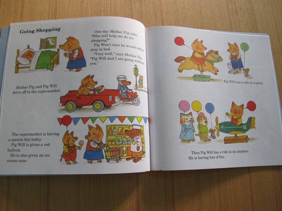 Pig Will Pig Won't by Richard Scarry's Book about Manners with Stickers New(Outlet book)