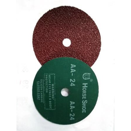 HORSE SHOE กระดาษทรายกลม 4" x 5/8" บรรจุ 25 ใบ ตราเกือกม้า