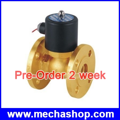 โซลินอยด์วาล์วไฟฟ้า ระบบไอน้ำ 1 นิ้ว DN25 Electric Solenoid Valve Steam Flange Connect ทองเหลือง เลือกแรงดัน 12V, 24V, 220Vac Maxx pressure 2.25Mpa Seal PTFE 180 องศา (สินค้า Pre-Order)