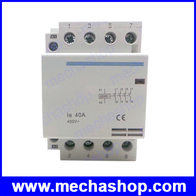 แมกเนติกคอนแทกเตอร์ เอซีคอนแทกเตอร์ 4P 40A Coil 220/230V AC 50/60HZ Din rail Household ac contactor 4NO