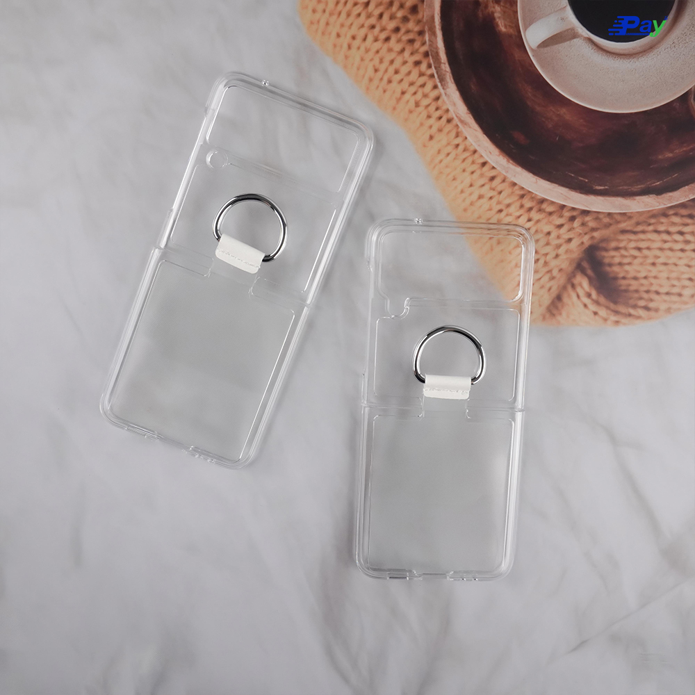 เคสโทรศัพท์ Samsung เคสใส แบบแข็ง สำหรับ SS Z Flip4 5G/Z Flip3 5G