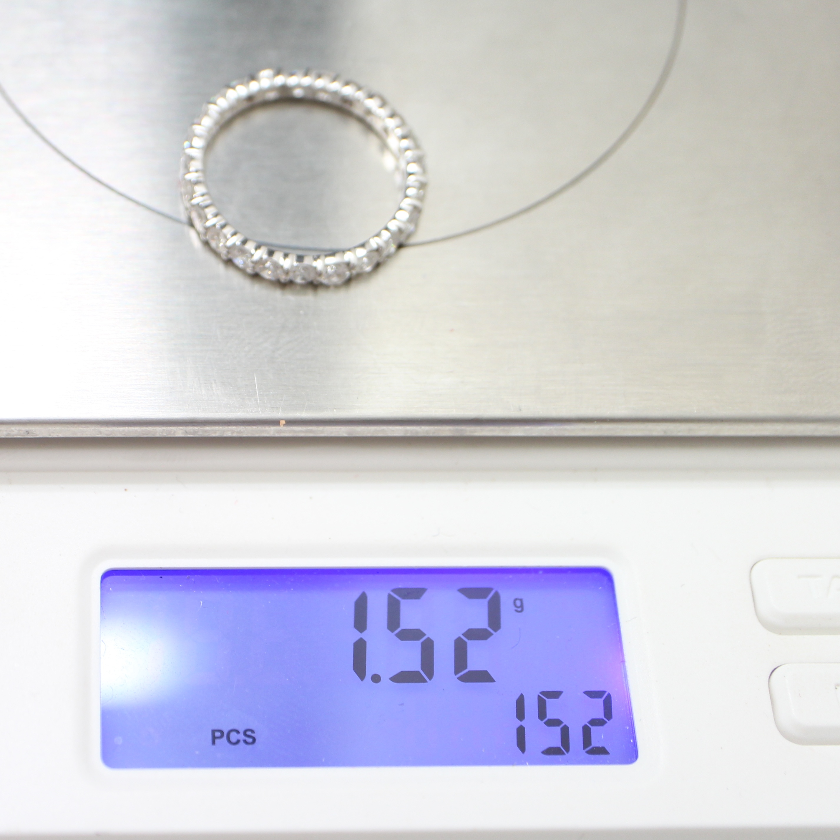 RG250727 แหวนเพชรรอบนิ้ว เพชรแท้ 24 เม็ด 1 กะรัต ทองแท้ 14k นน.รวม 1.52 กรัม ขนาดแหวน 52