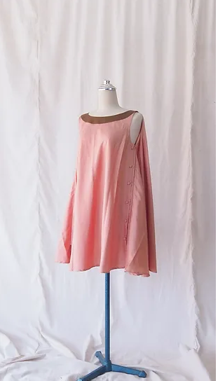 ชุดผ้าไหมตัดสำเร็จ เสื้อตัวยาว รอบอก 36 นิ้ว เฉดสีชมพู รหัส WR-SKU102159