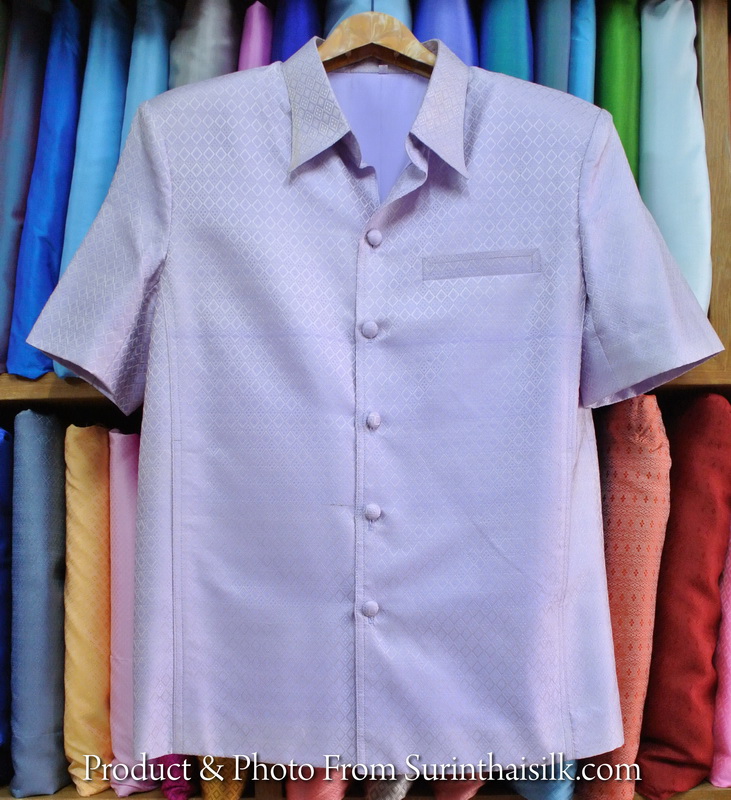 เสื้อซาฟารี คอปก ลูกแก้ว ทรง DT-057