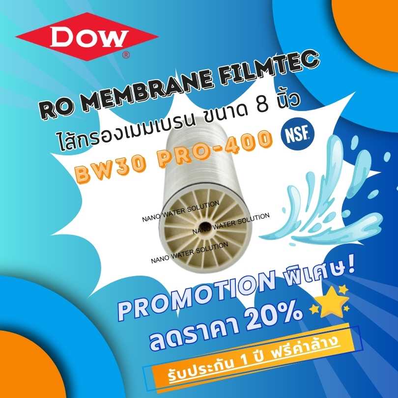 ไส้กรอง RO Membrane Filmtec BW30PRO-400