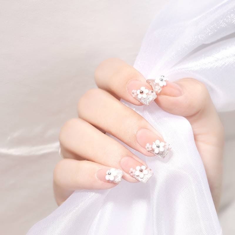ดอกไม้ติดเล็บ ตกแต่งเล็บ ดอกไม้3D ดอกไม้ผสมไข่ปลา มี3สีให้เลือก