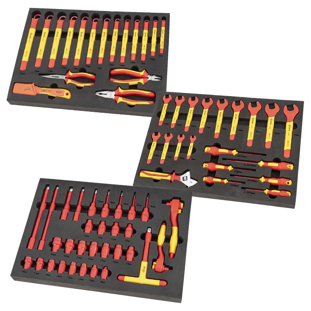 SATA 09928 ชุดถาดเครื่องมือสำหรับช่างยนต์ 68 ชิ้น ซาต้า (ชุด)