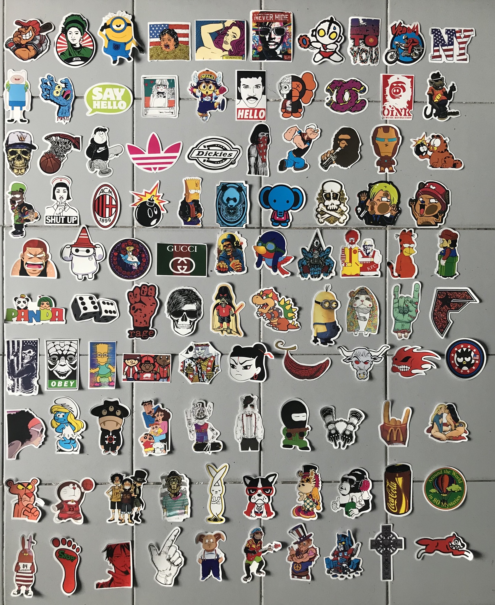 สติ๊กเกอร์ (set 100 ชิ้น) ติด ตกแต่ง กระเป๋า โน๊ตบุ๊ค ของใช้จิปาถะ