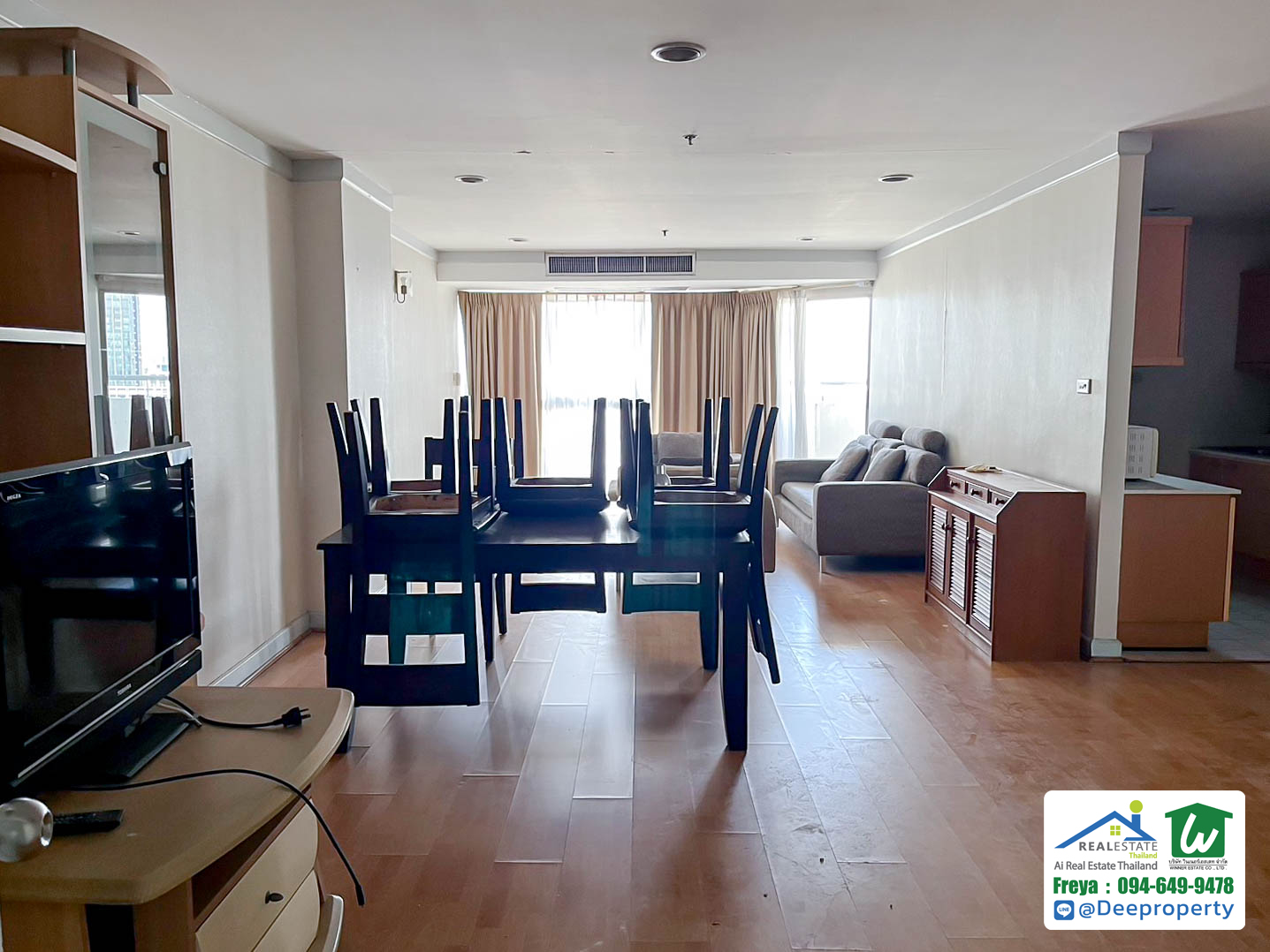 🌆 ให้เช่าคอนโดหรู ใจกลางสุขุมวิท📍Waterford Diamond Condominium ห้องใหญ่ 3 ห้องนอน สุขุมวิท 30/1 ชั้น 38