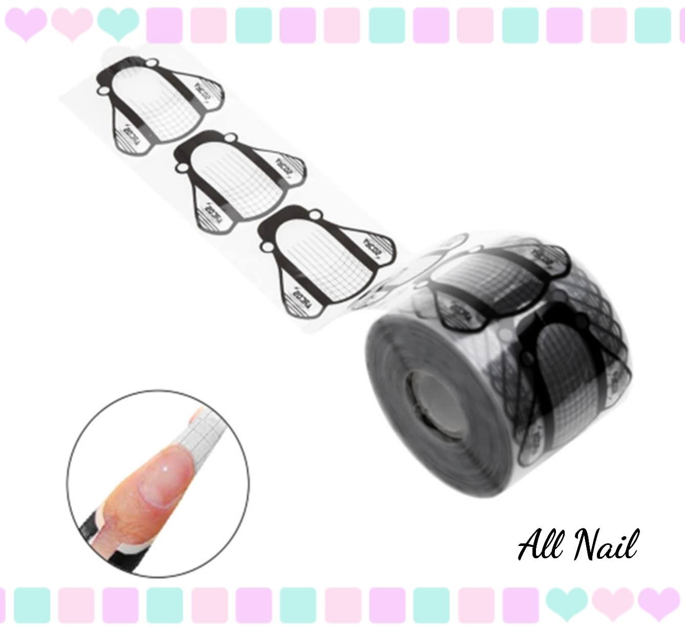 ฟอร์มต่อเล็บพลาสติกใส