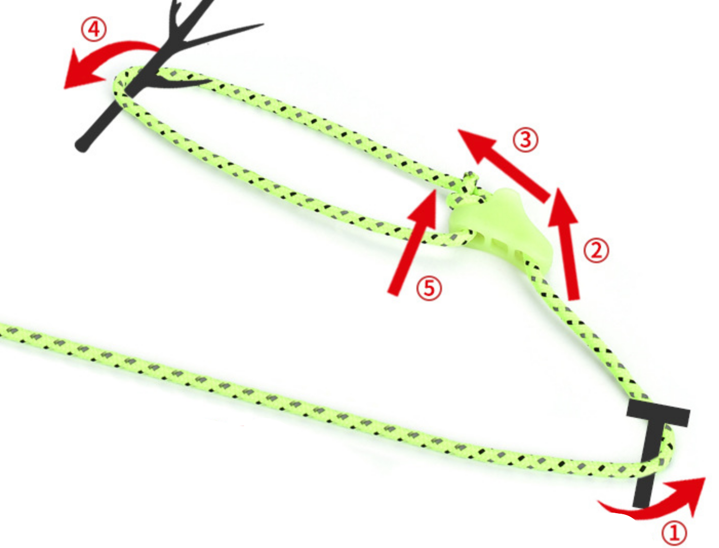 ตัวช่วยรัด ขึงรั้งเต้นท์ เรืองแสง (คู่ละ)